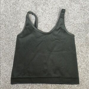 Target Black Cropped Ribbed Tank Top